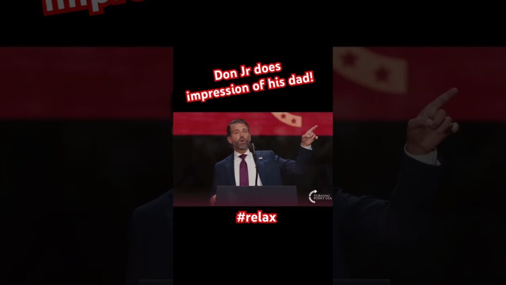 Trump impression by Don Jr. #charliekirk #trump #celebrityimpressions