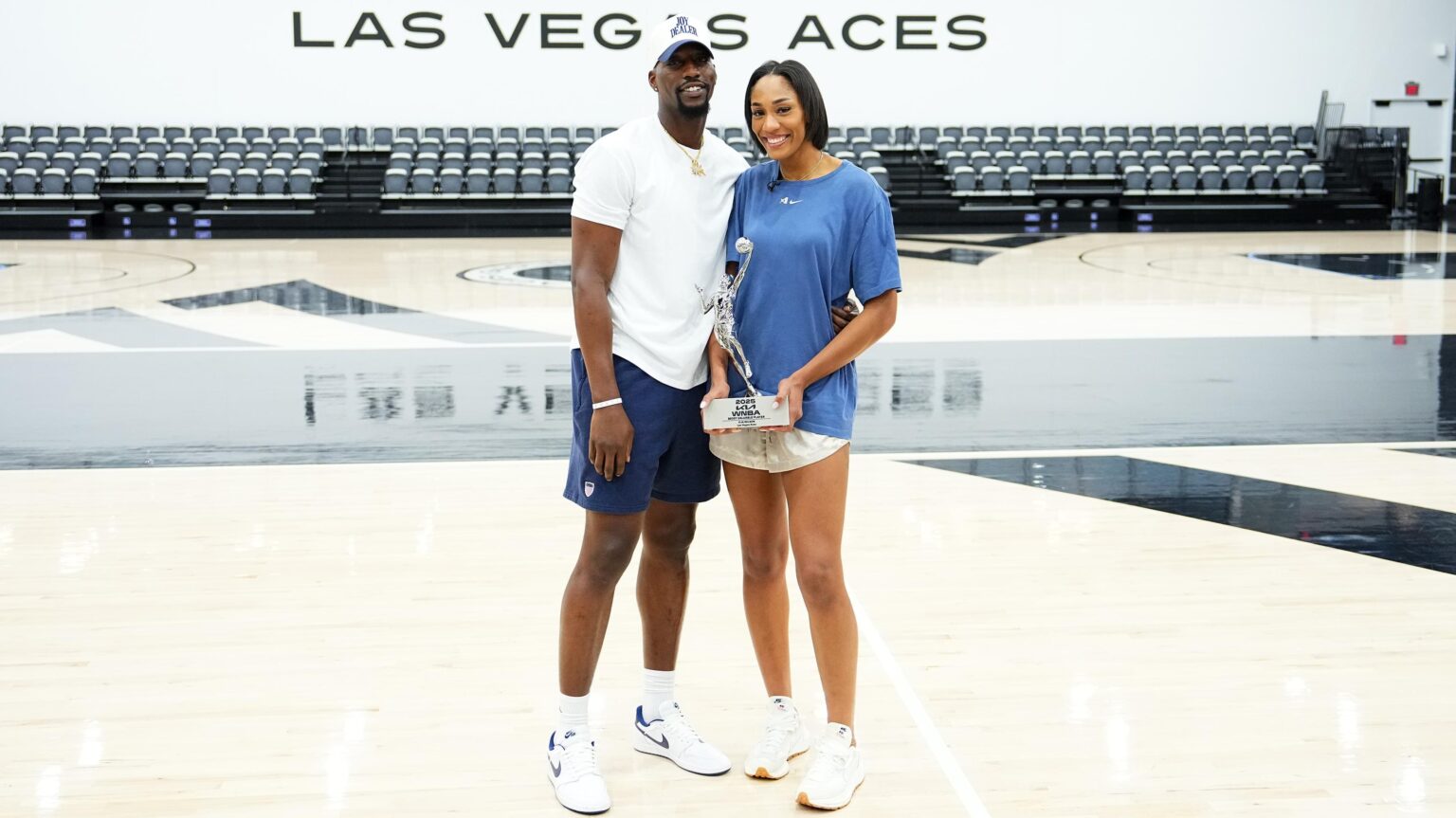 Heat’s Bam Adebayo Attends A’ja Wilson, Aces vs. Mercury WNBA Finals Game 4 in Video