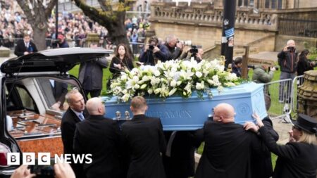Thousands line streets for Ricky Hatton’s funeral in Manchester