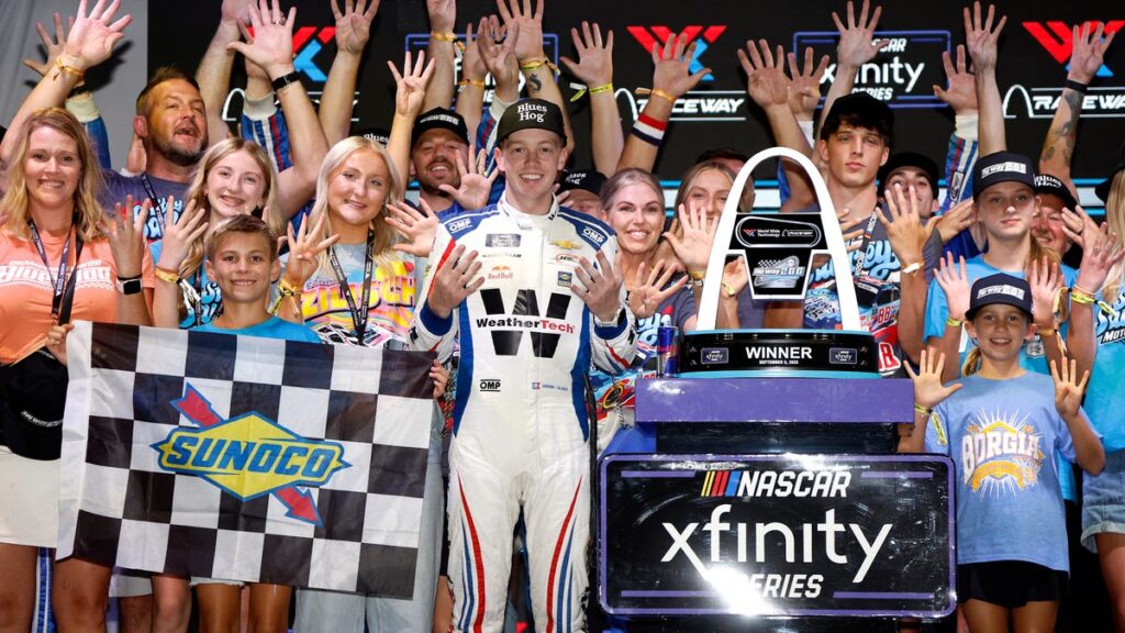 NASCAR Xfinity results at Charlotte Roval, Connor Zilisch is winner Saturday