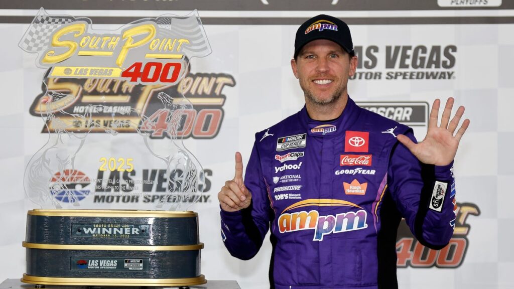 Denny Hamlin shares painful memories after NASCAR win at Las Vegas