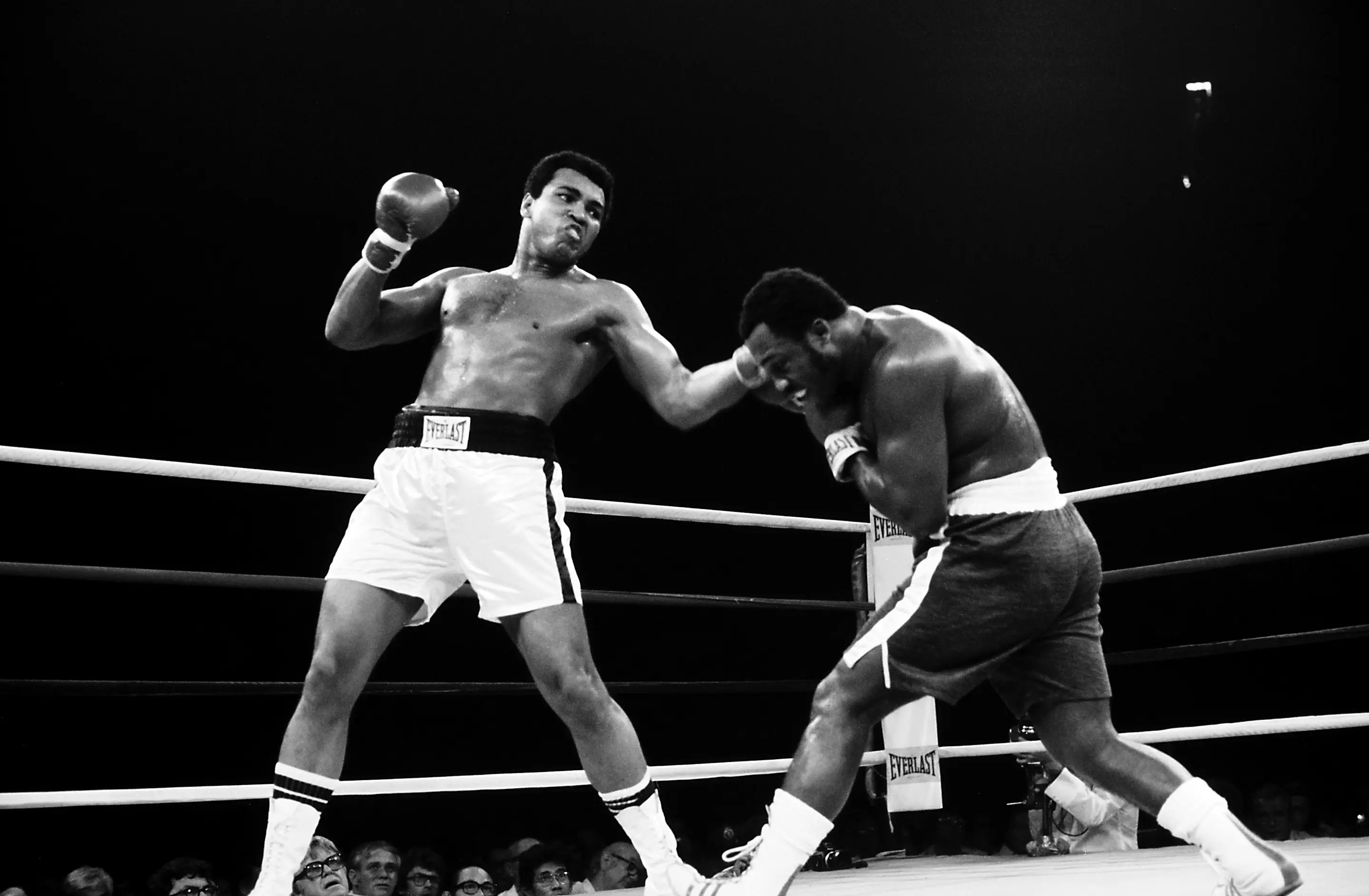 Quezon City, Philippines - 1975: (L-R) Muhammad Ali, Joe Frazier boxing at Philippine Coliseum, October 1, 1975, the Thrilla in Manila. (Photo by Walt Disney Television via Getty Images)