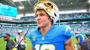 Justin Herbert Called ‘A Top QB in’ NFL ‘If Not the Top 1′ by Chargers’ Ladd McConkey