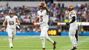 Jayden Daniels, JuJu Watkins Do Special Handshake on Video at Commanders-Chargers