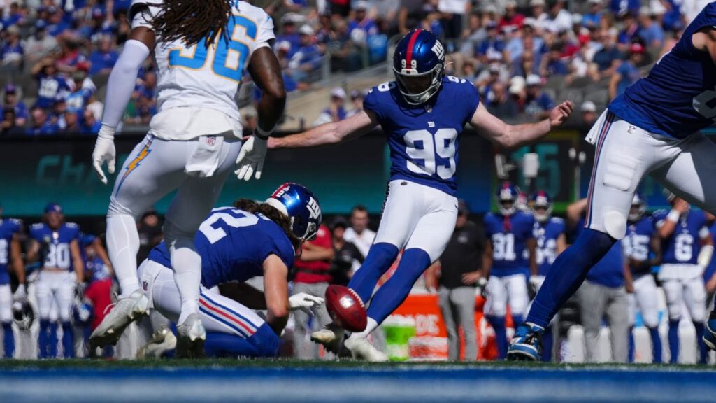 Giants elevate K Jude McAtamney from practice squad for second straight week