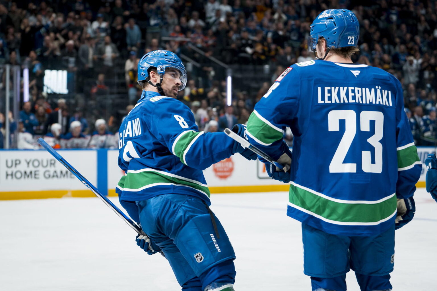 Garland and Lekkerimäki Lift Canucks Past Oilers in OT Of Preseason Finale