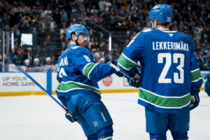 Garland and Lekkerimäki Lift Canucks Past Oilers in OT Of Preseason Finale
