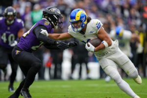 Puka Nacua dealing with ankle sprain that could keep him out vs. Jaguars