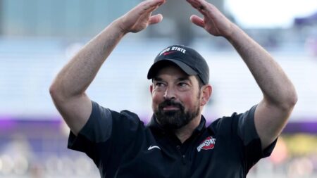 Ohio State’s Ryan Day jokes ‘I’m gonna hang it up and that’s it’ after making college football history