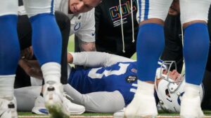 Raiders’ Tristin McCollum fined ,722 for hit that ended Colts’ Spencer Shrader’s season