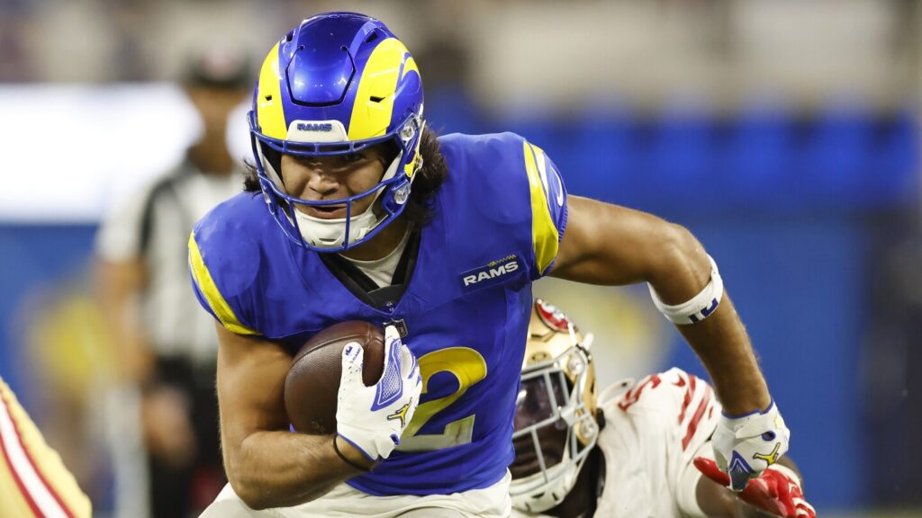 Puka Nacua makes his 50th catch in his fifth game of the season, setting a record