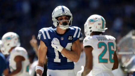 Alec Pierce remains in concussion protocol, won’t play Sunday