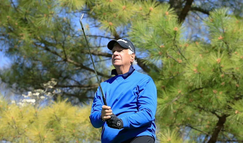 Bruce Fleisher hits his tee shot on the fifth hole during the second round of the 2018 Bass Pro Shops Legends of Golf at Big Cedar Lodge. (Photo: Michael Cohen/Getty Images)