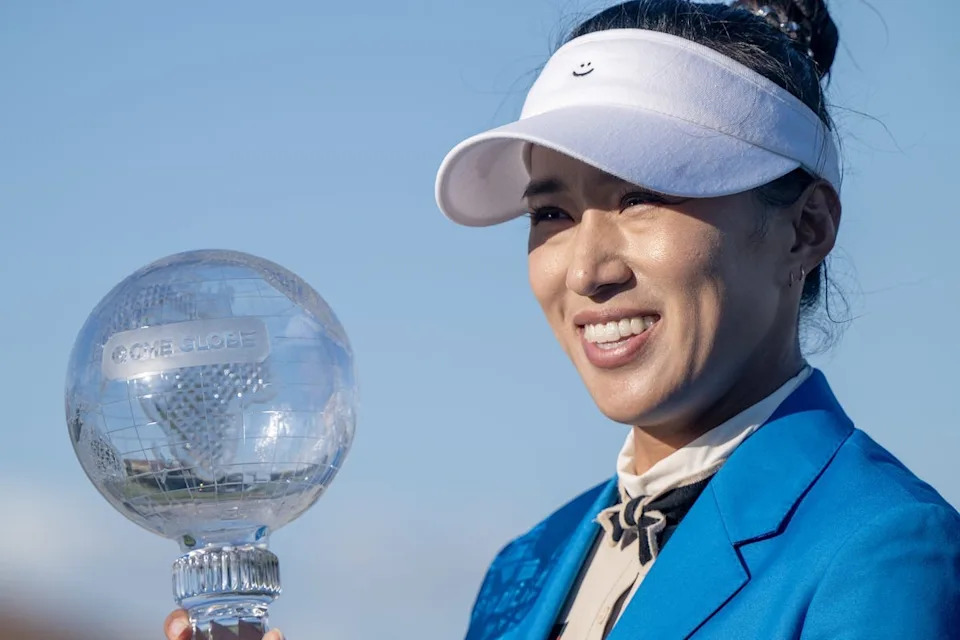 Amy Yang on the 18th green after winning the 2023 CME Group Tour Championship at the Tiburon Golf Club. (Photo: Chris Tilley/Special to Naples Daily News)