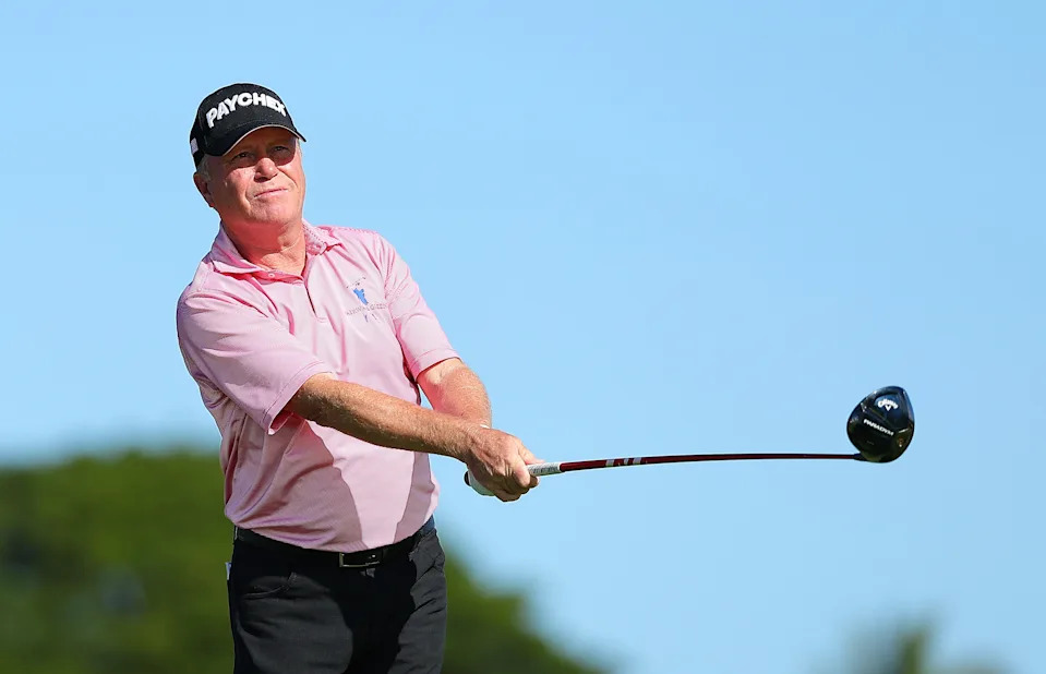 Jeff Sluman tees off the second hole during the first round of the 2024 Mitsubishi Electric Championship at Hualalai Golf Club. (Photo: Kevin C. Cox/Getty Images)