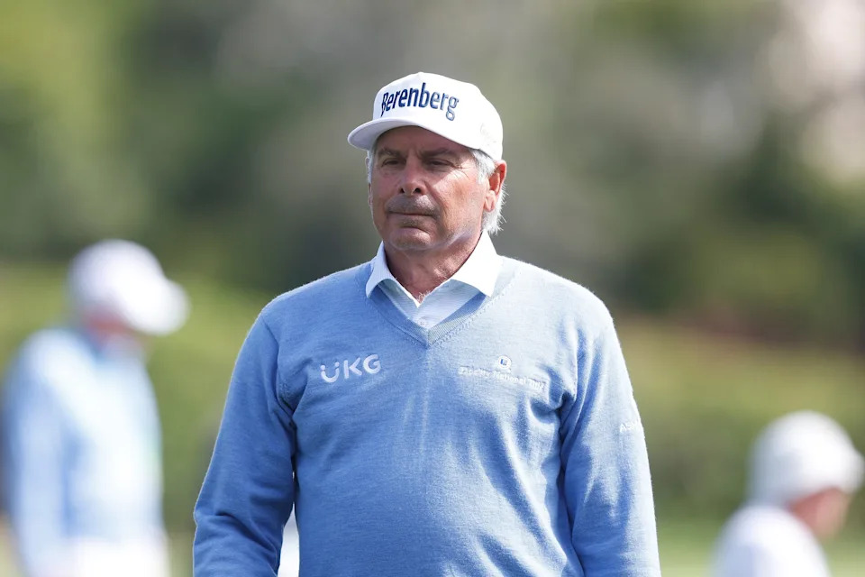 Fred Couples walks to the second tee during the third round of the 2024 Pure Insurance Championship at Pebble Beach Golf Links.