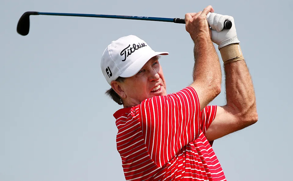 Gil Morgan tees off on the seventh hole during the first round of the Champions tour in 2012 in Blaine, Minnesota. (Photo: Getty Images)