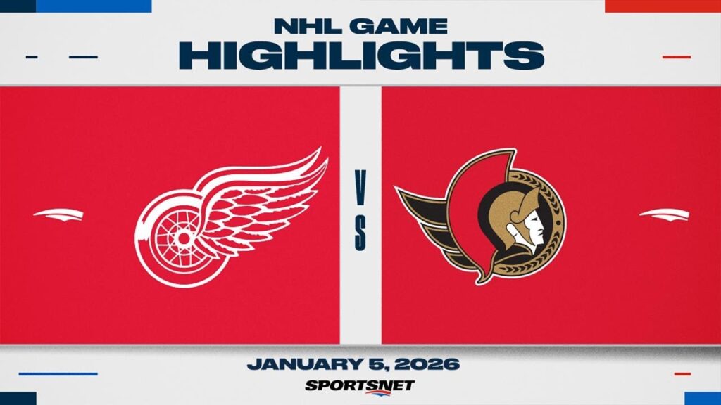 NHL Highlights | Red Wings vs. Senators – January 5, 2026