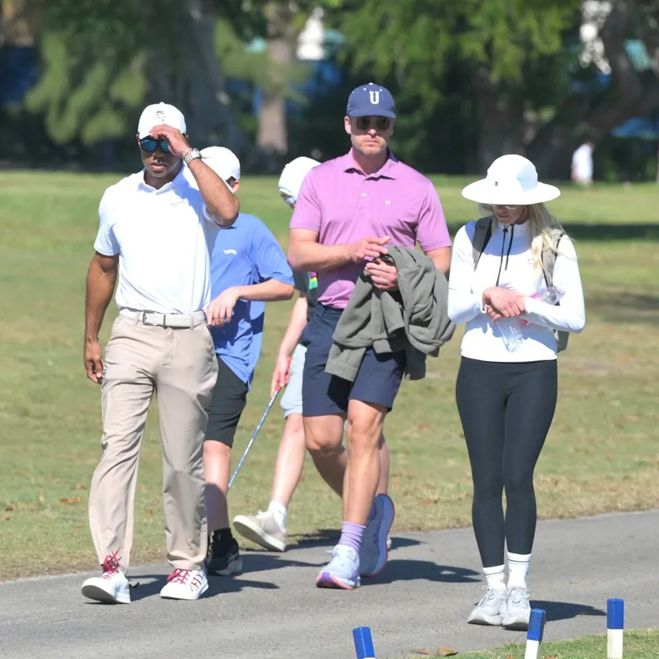 Charlie Woods’ father, Tiger Woods, and mother, Elin Nordegren, are photographed in the gallery at the Junior Orange Bowl on Jan. 3, 2026. Chet Peterman / Special to The Post / USA TODAY NETWORK via Imagn Images