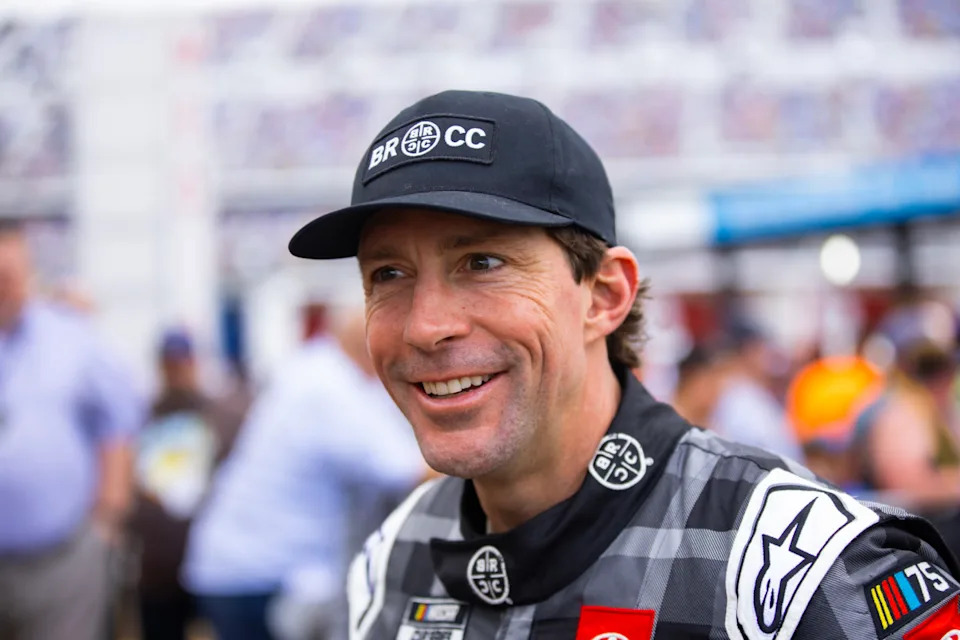 NASCAR Cup Series driver Travis Pastrana (67) during the Daytona 500 in 2023.Mark J&period; Rebilas-USA TODAY Sports
