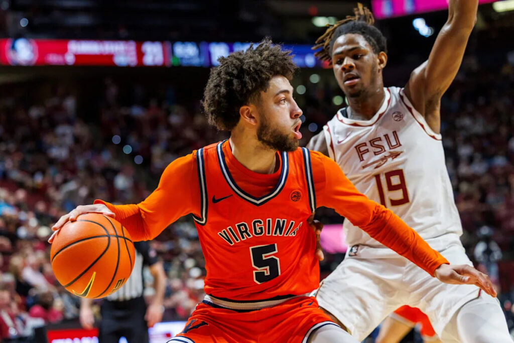 White scores 19 as No. 15 Virginia rallies past Florida State 61-58 to win 5th straight