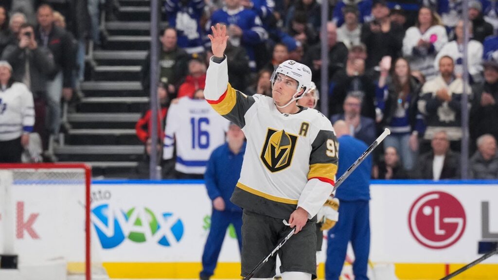 Marner gets emotional tribute in return to Toronto