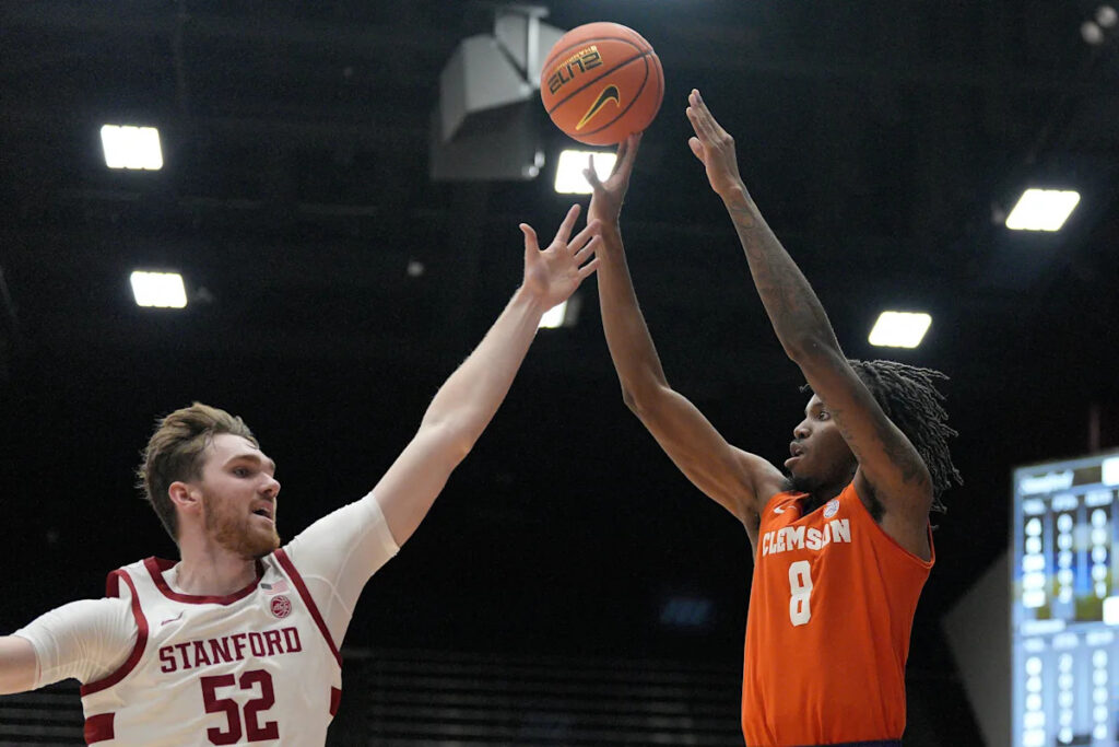 Nick Davidson scores 16 points, grabs seven rebounds as No. 20 Clemson holds off Stanford 66-64