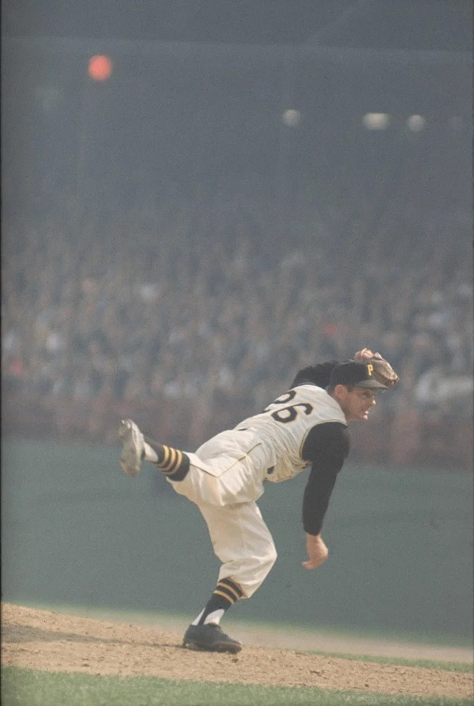 Pittsburgh Pirates Elroy Face in action vs New York Yankees in the 1960 World Series. Sports Illustrated via Getty Ima