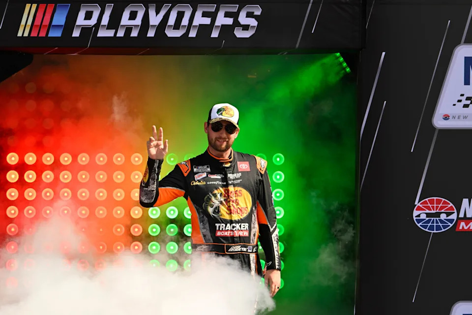 NASCAR Cup Series driver Chase Briscoe (19) is introduced before the start of the Mobil 1 301 at New Hampshire Motor Speedway.Eric Canha-Imagn Images