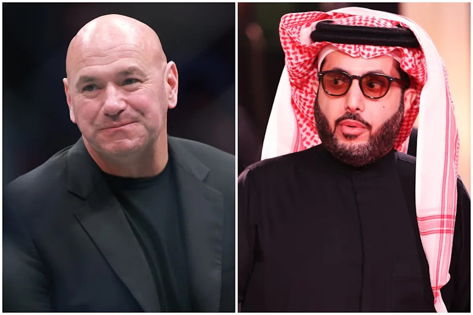 UFC president Dana White (left) and Saudi adviser Turki Alalshikh are heading up Zuffa Boxing (Getty Images)