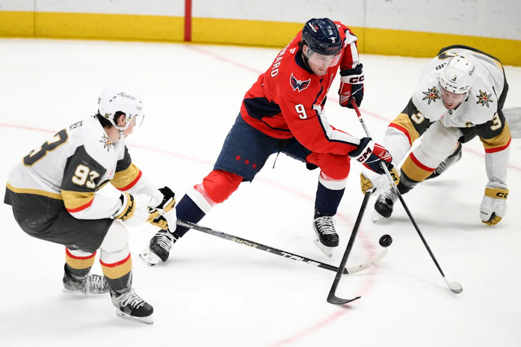 Pierre-Luc Dubois scores 2 goals as the Capitals beat the Golden Knights 3-2