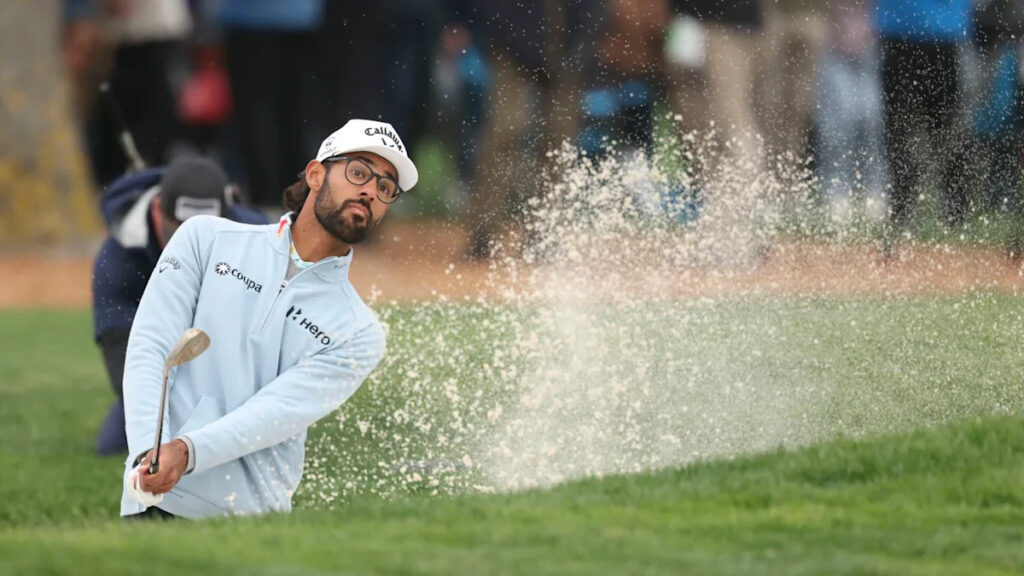 Bhatia’s big birdie runs helps him beat the wind and lead at Pebble Beach