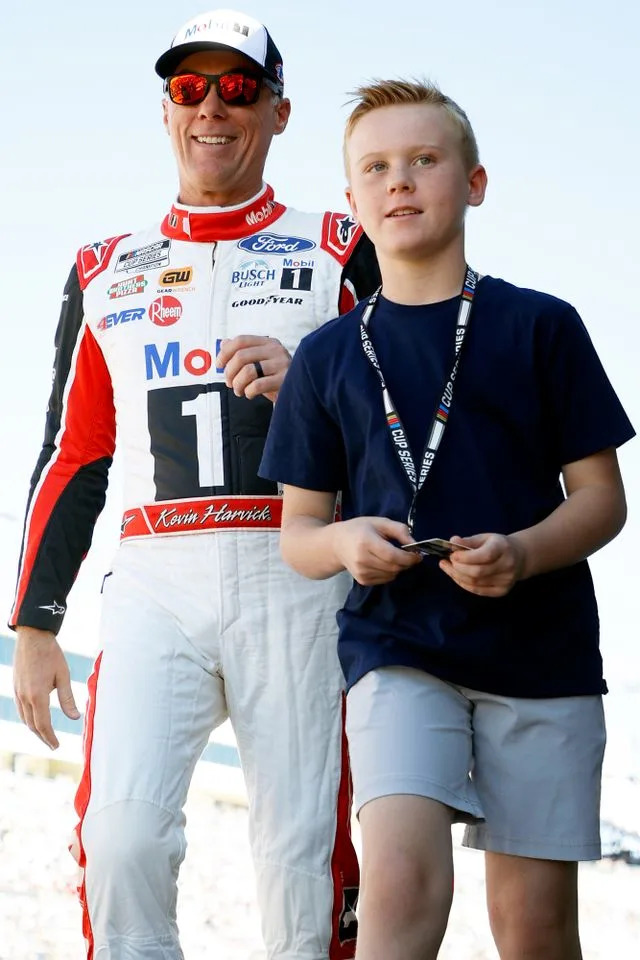 Kevin and Keelan Harvick in October 2023 Chris Graythen/Getty 
