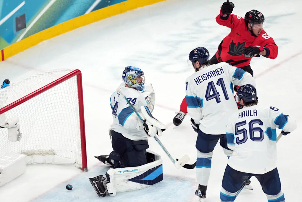 Marchand makes a pesky impact in Canada’s 3-2 win over Finland in Olympic men’s hockey semifinals