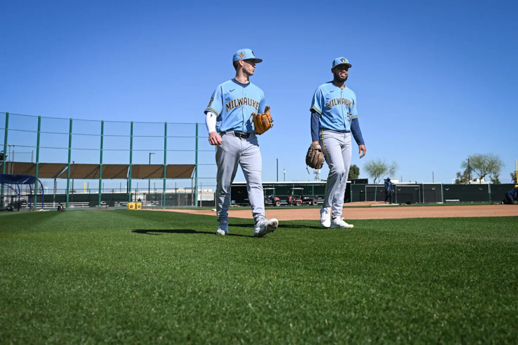 The option status of the Brewers’ roster in spring training