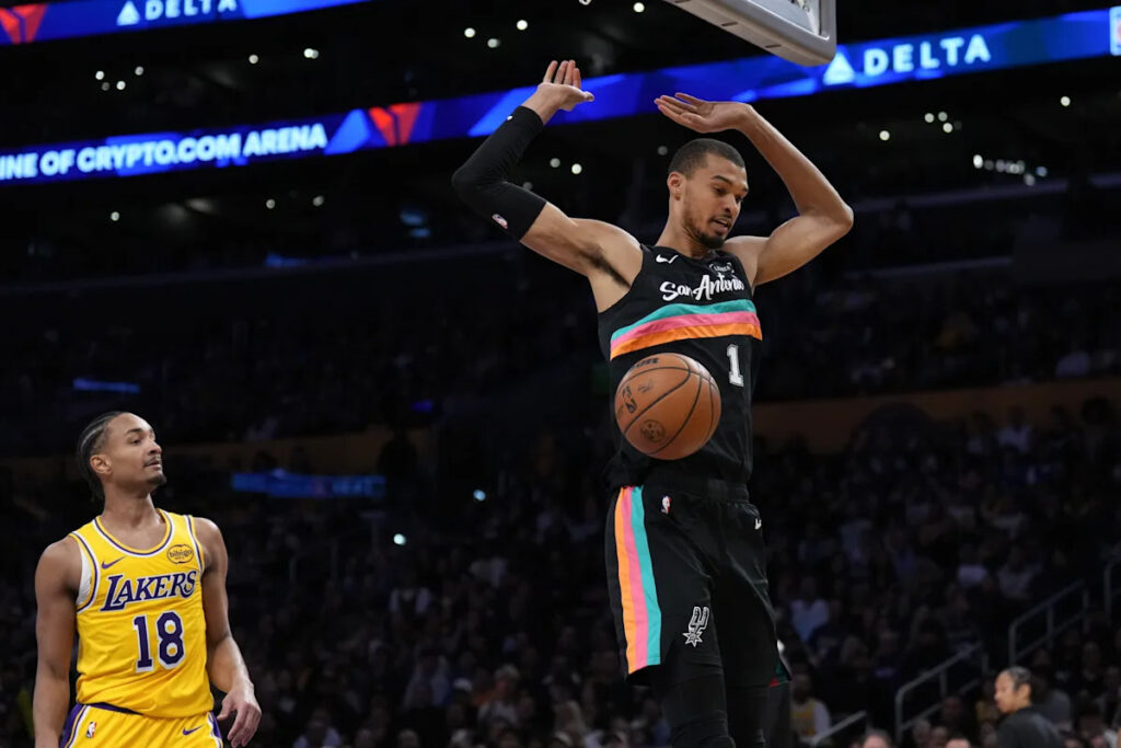 Victor Wembanyama says he was ‘proving a point’ with his 40-point barrage in Spurs’ win over Lakers