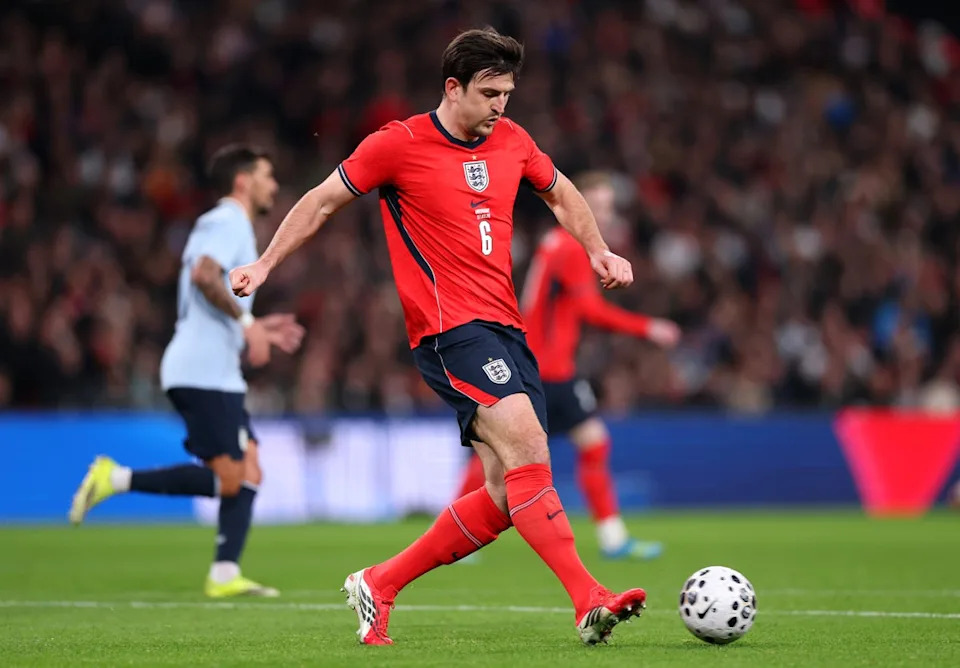 Harry Maguire was an assured prescence in defence and pushed his case for World Cup inclusion (Getty)
