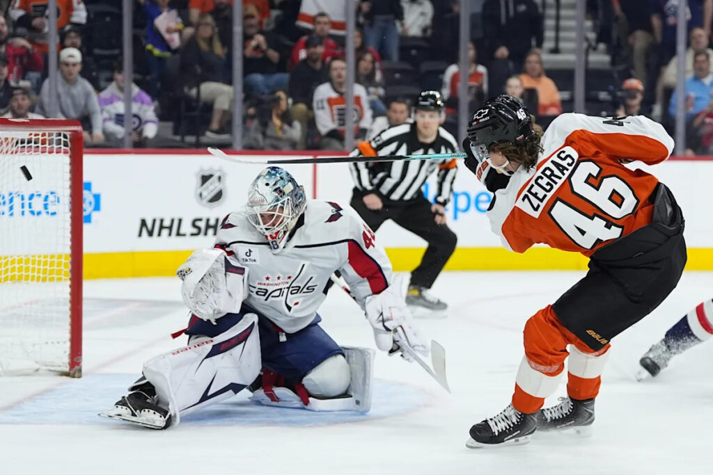Konecny, Zegras score in 2nd period, help rally Flyers to a 4-1 win over the Capitals