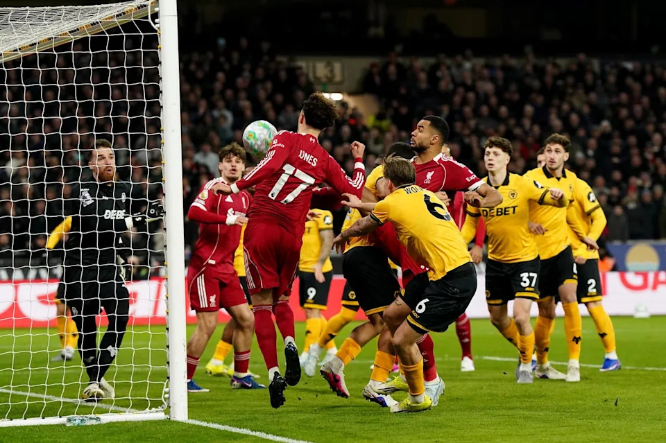 More corners are being aimed towards the goalkeeper as teams attempt to crowd the six-yard box to create a high-quality chance (Jacob King/PA Wire)