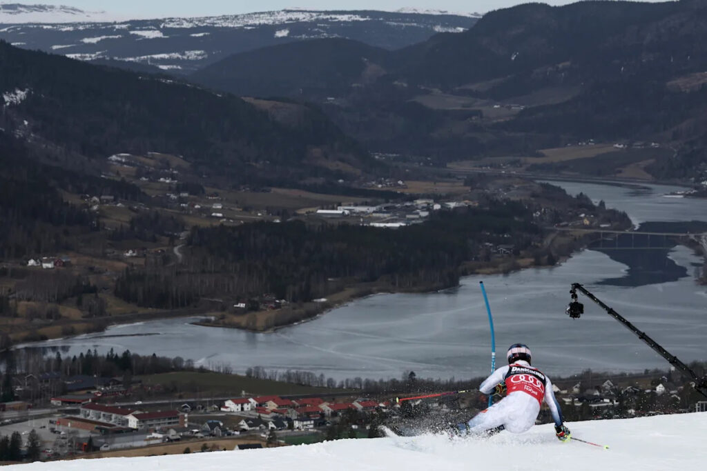 Slalom standings leader McGrath 6th in 1st run of final World Cup race of season. Meillard leads