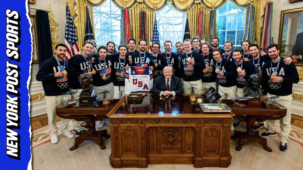 USA men’s hockey team visits The White House