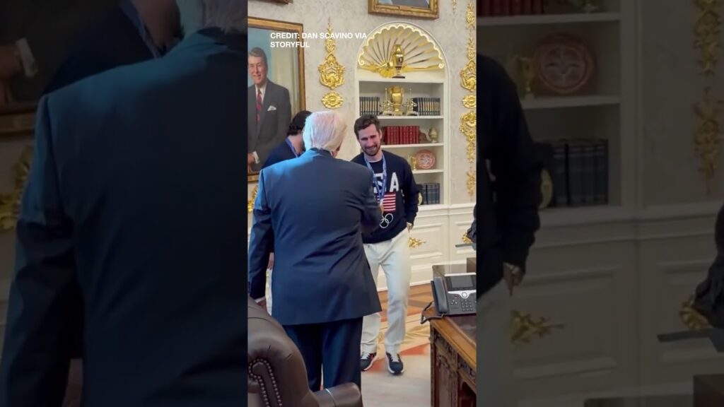 President Trump welcomes US Men’s Hockey Team to White House after gold medal win