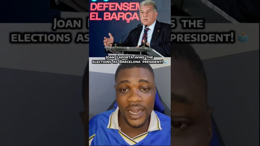 BREAKING:Joan Laporta wins the elections as Barcelona president #barcelona #raphina #laporta #barca