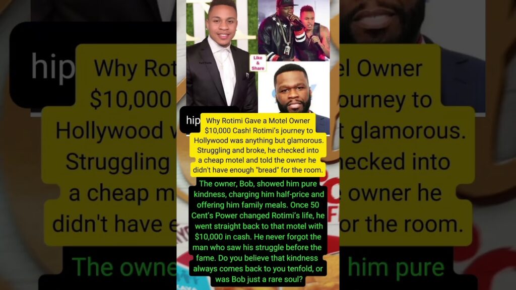 Why Rotimi Gave a Motel Owner ,000 Cash! #news #50cent #hiphop #music