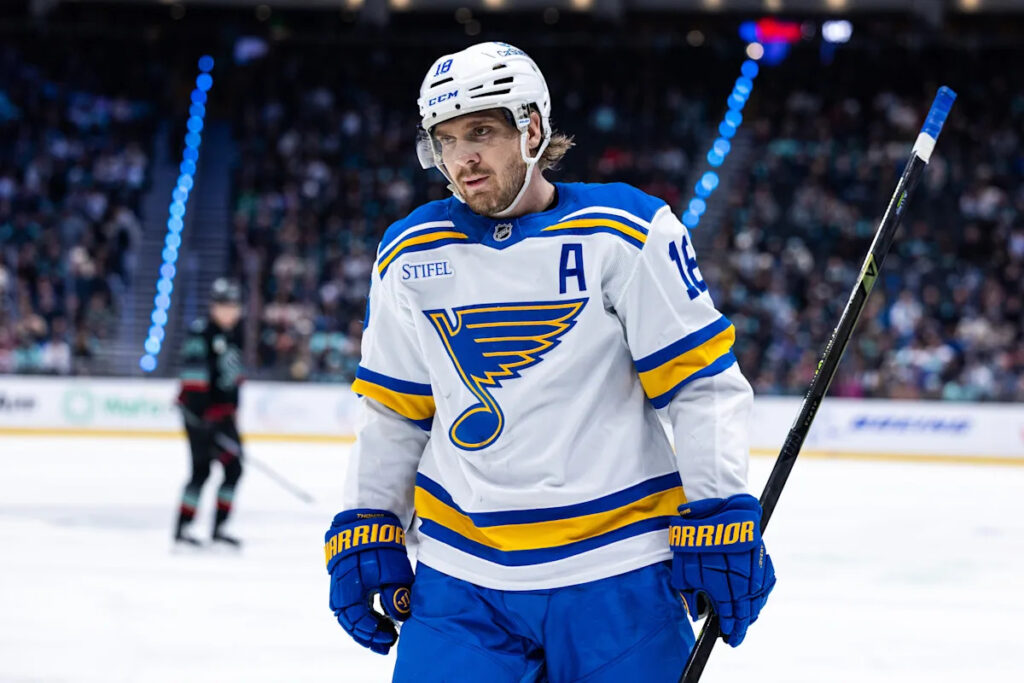 Thomas’ 2nd goal of the game leads Blues to a 3-2 overtime win over Sharks