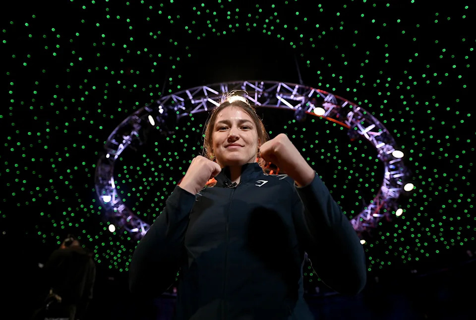 Dublin , Ireland - 20 March 2023; Katie Taylor poses for a portrait before a media conference, held at the Mansion House in Dublin, ahead of her undisputed super lightweight championship fight with Chantelle Cameron, on May 20th at 3Arena in Dublin. (Photo By David Fitzgerald/Sportsfile via Getty Images)