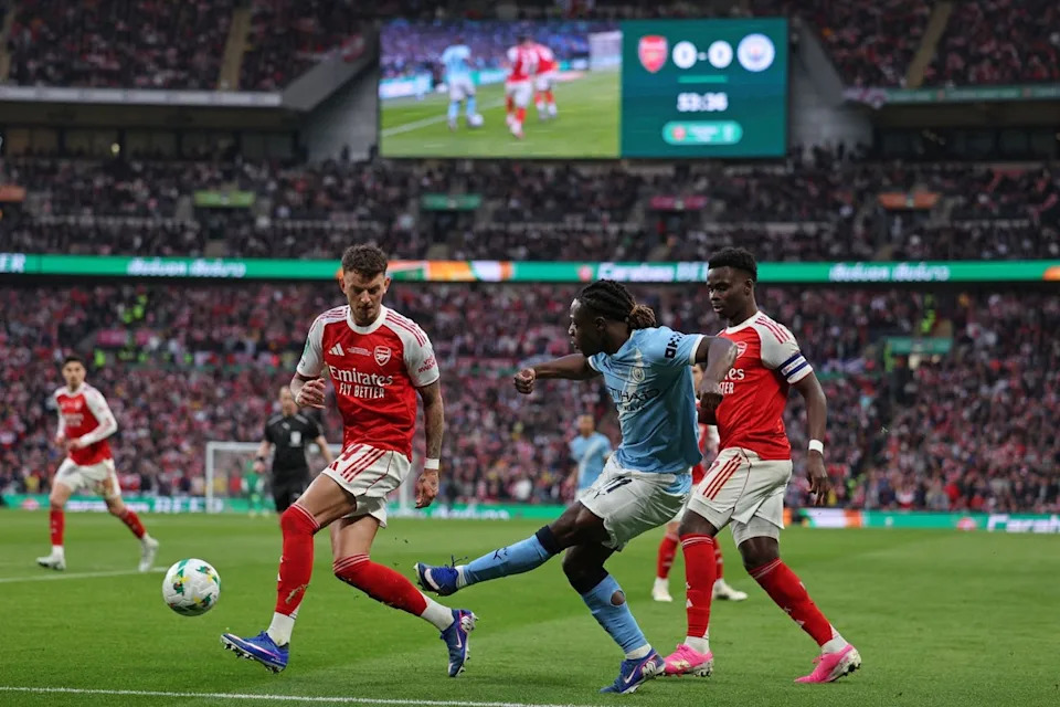 Both sides will face off again in the league at the Etihad on 19 April (AFP/Getty)