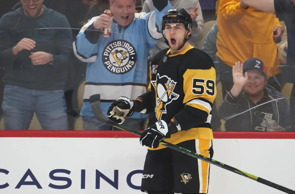 Penguins’ Chinakhov Hits Points Milestone Against Winnipeg Jets