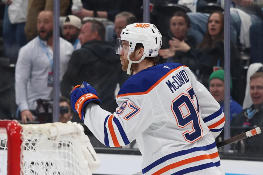 McDavid Hits Double Milestone in Playoff-Style Win Over Mammoth