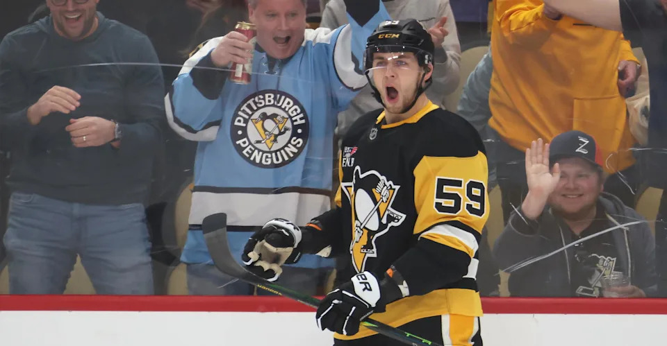 Penguins' Chinakhov Hits Points Milestone Against Winnipeg Jets